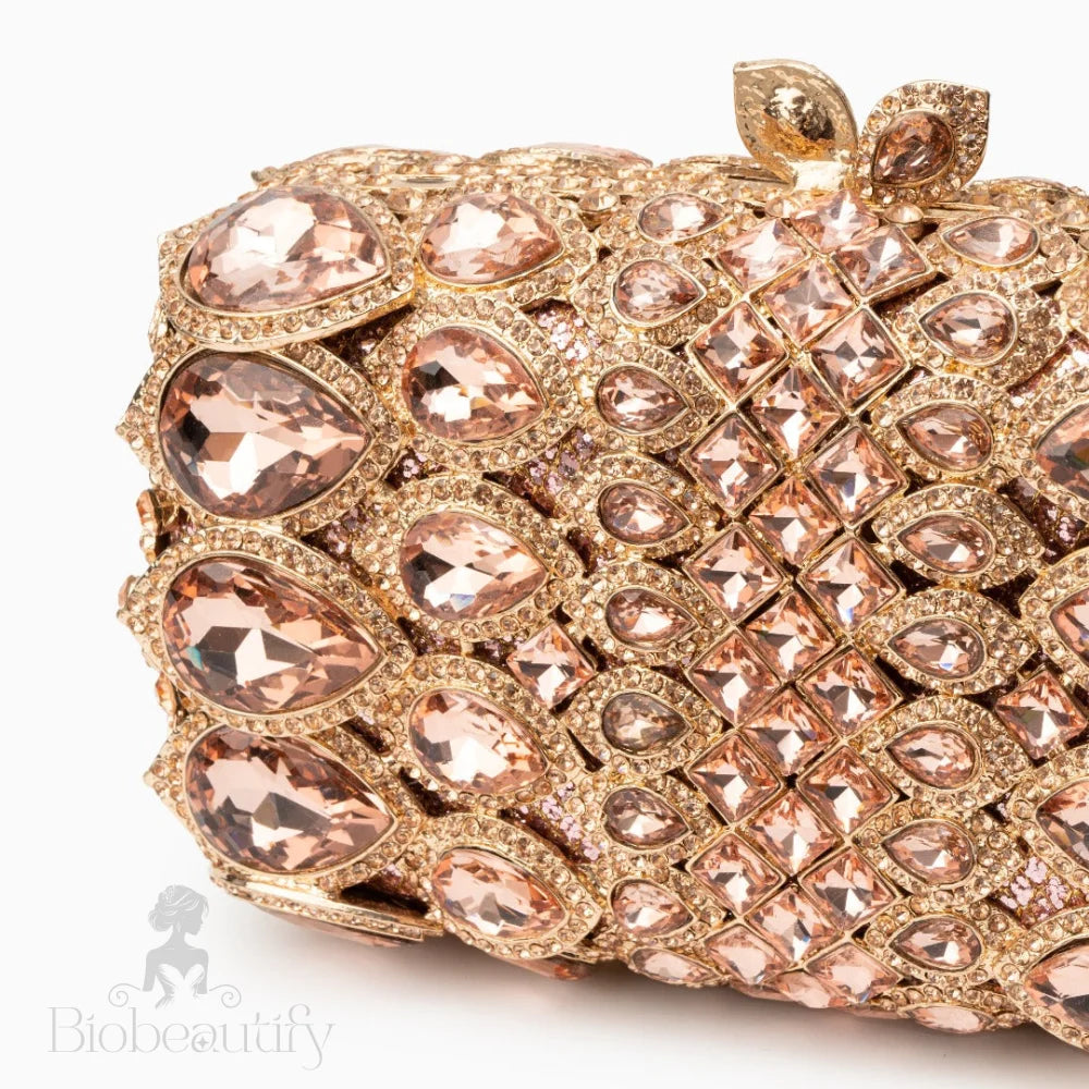 Rhinestone Crystal Clutch Bag By Reina