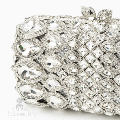 Rhinestone Crystal Clutch Bag By Reina