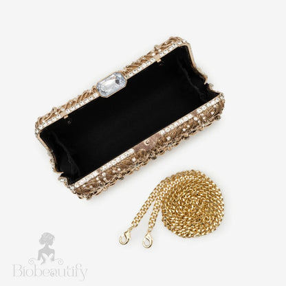 Rhinestone-Embellished Clutch By Angelina