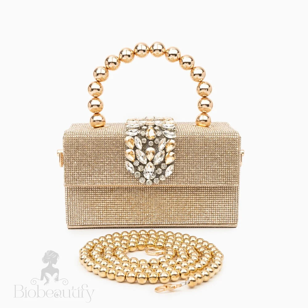 Rhinestone Embellished Handbag By Anisha