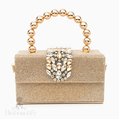 Rhinestone Embellished Handbag By Anisha