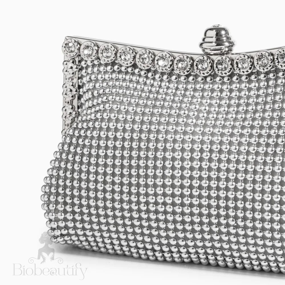 Rhinestone-Embellished Scarlett Clutch Bag