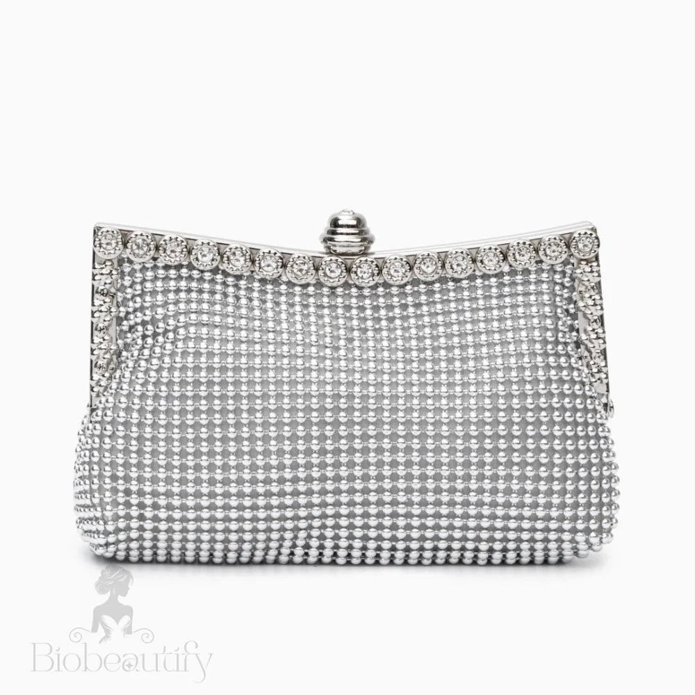 Rhinestone-Embellished Scarlett Clutch Bag