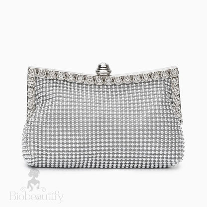 Rhinestone-Embellished Scarlett Clutch Bag