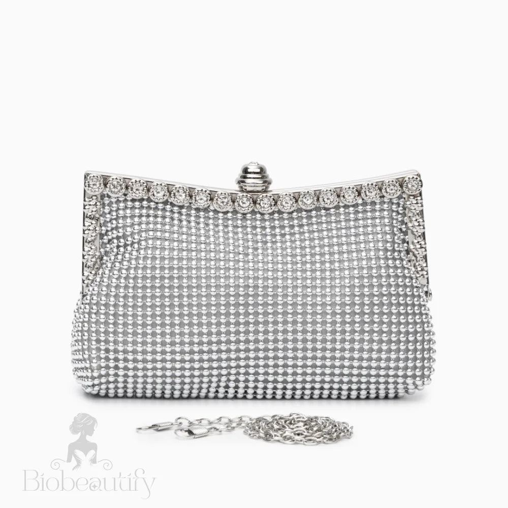 Rhinestone-Embellished Scarlett Clutch Bag