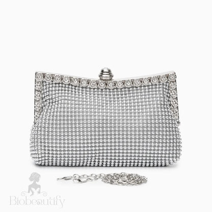 Rhinestone-Embellished Scarlett Clutch Bag