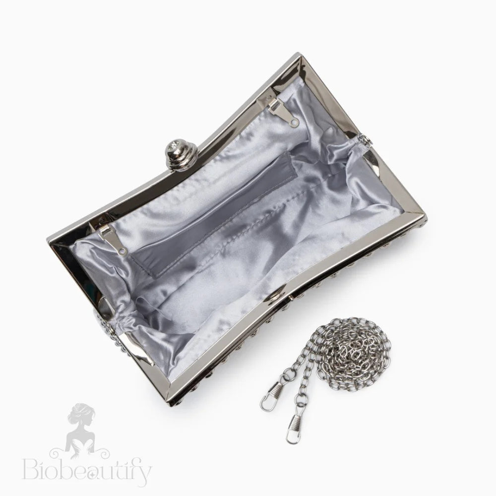 Rhinestone-Embellished Scarlett Clutch Bag