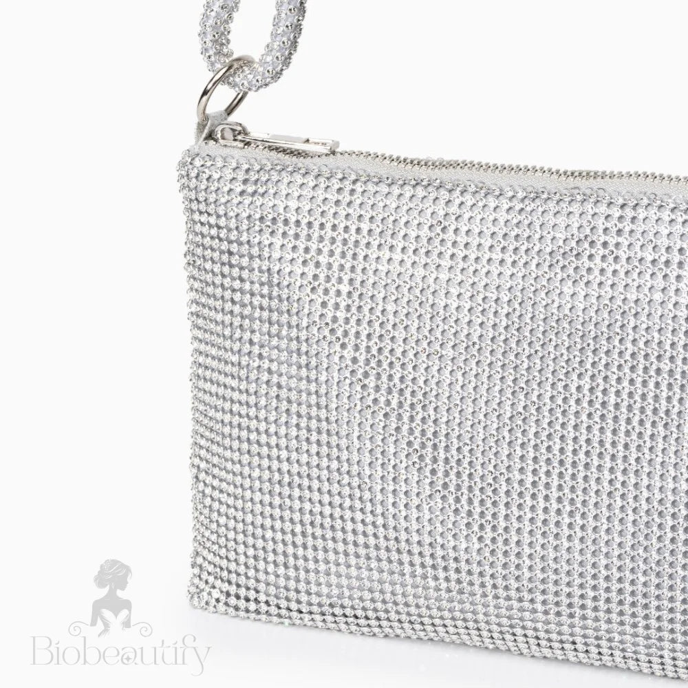 Rhinestone Embellished Shoulder Bag By Shelley