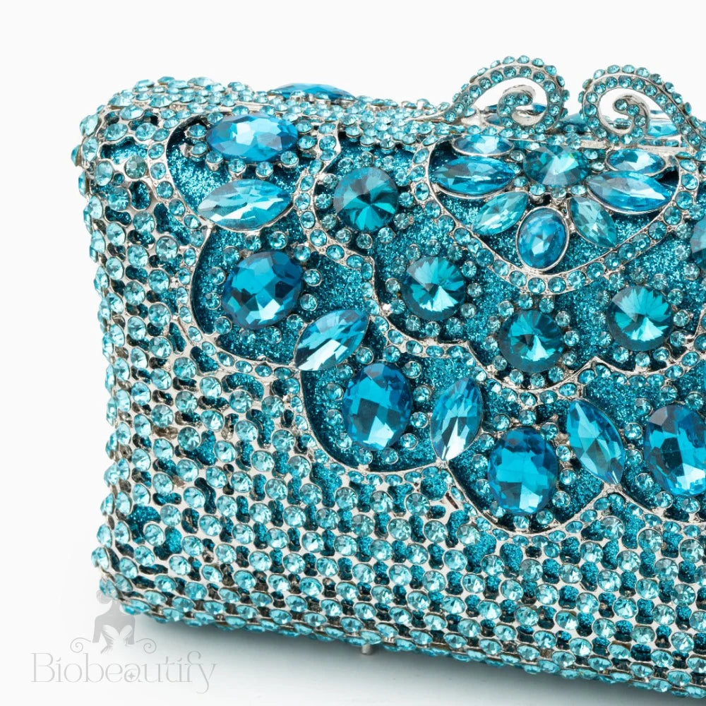 Rhinestone-Embellished Venus Clutch Bag