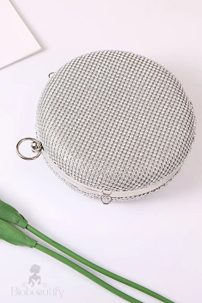 Rhinestone Round Evening Party Bag