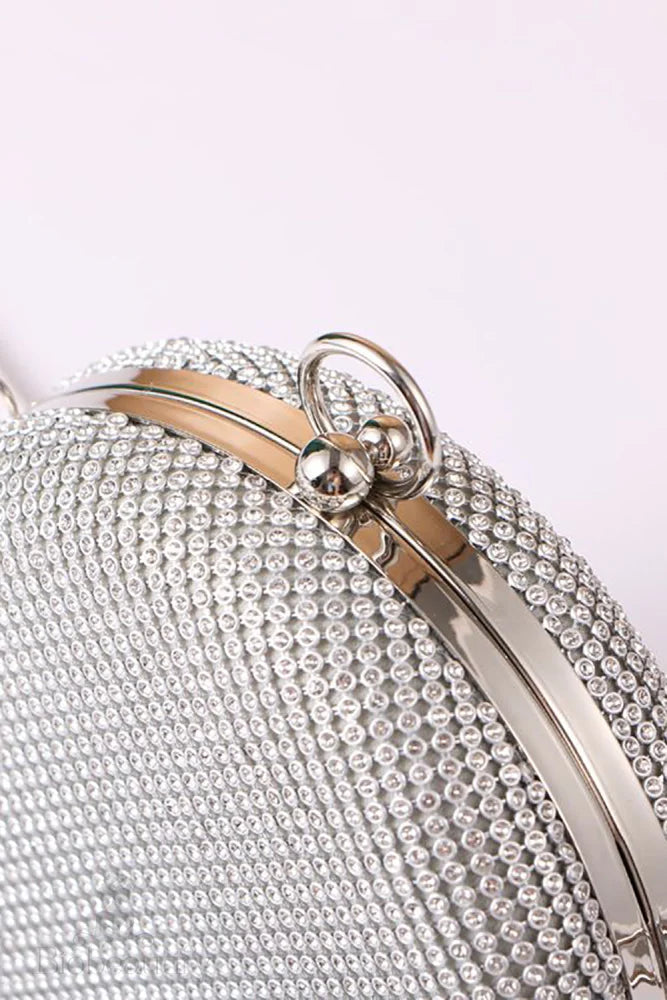 Rhinestone Round Evening Party Bag