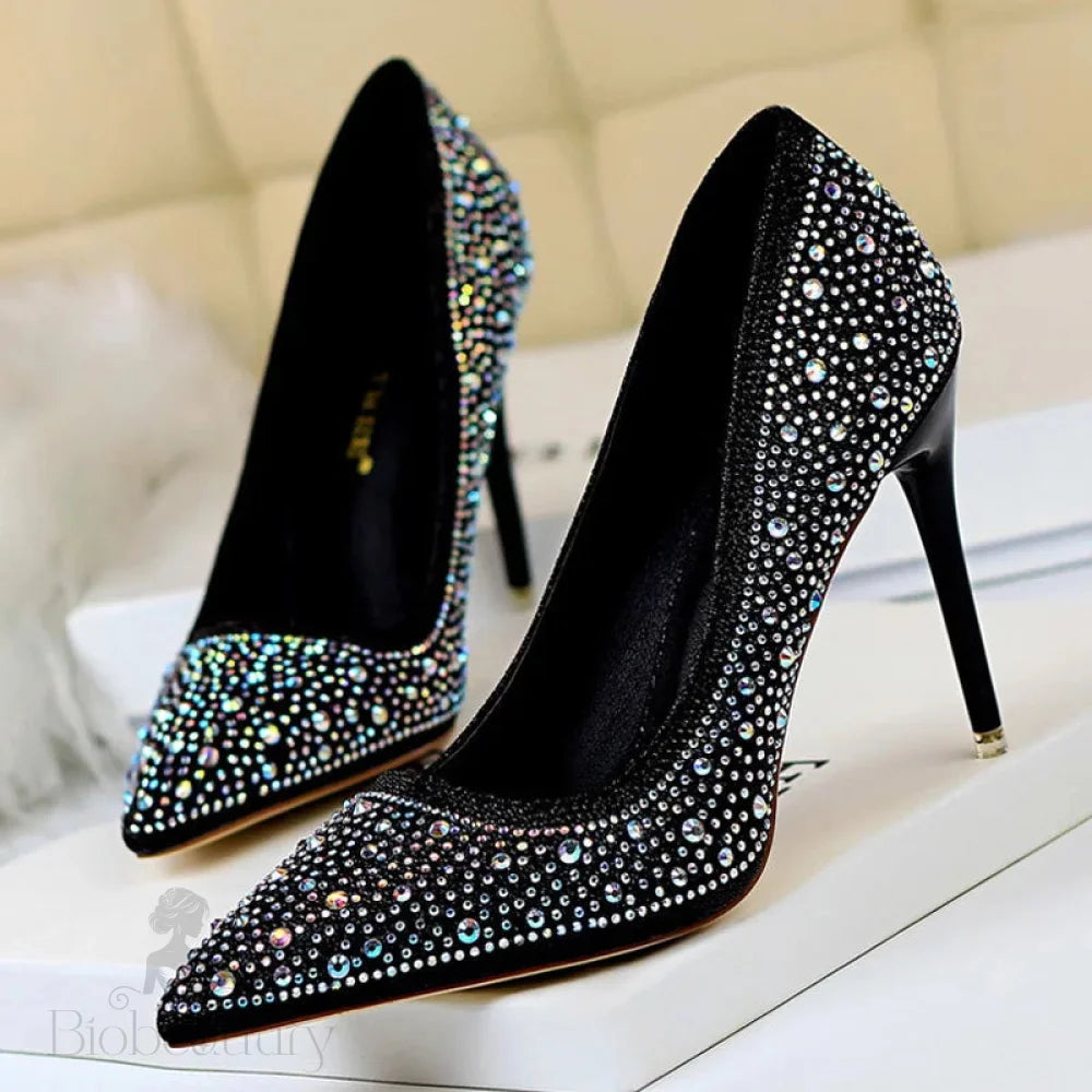 Rhinestone Stiletto Heel Wedding Pumps Fashion Shoes For Women