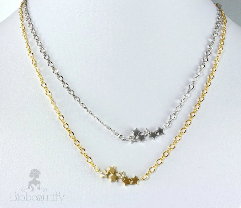 Rising Star Minimalist Necklace - Gold And Silver Options