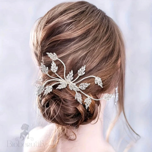 Rolande Silver Crystal Bridal Hair Accessory