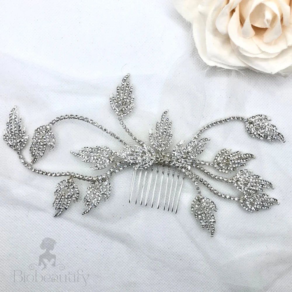 Rolande Silver Crystal Bridal Hair Accessory