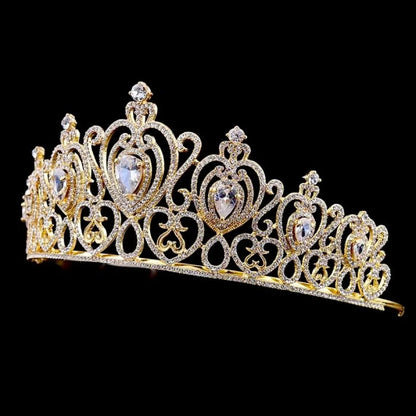 Wedding Hair Accessories - Cubic Zirconia Bridal Tiara - Available in Silver and Gold