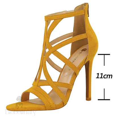 Roman Style Stiletto Heels Pumps For Women - 11 Cm