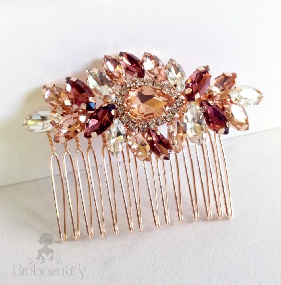 Rosenna Rose Gold Bridal Hairpiece