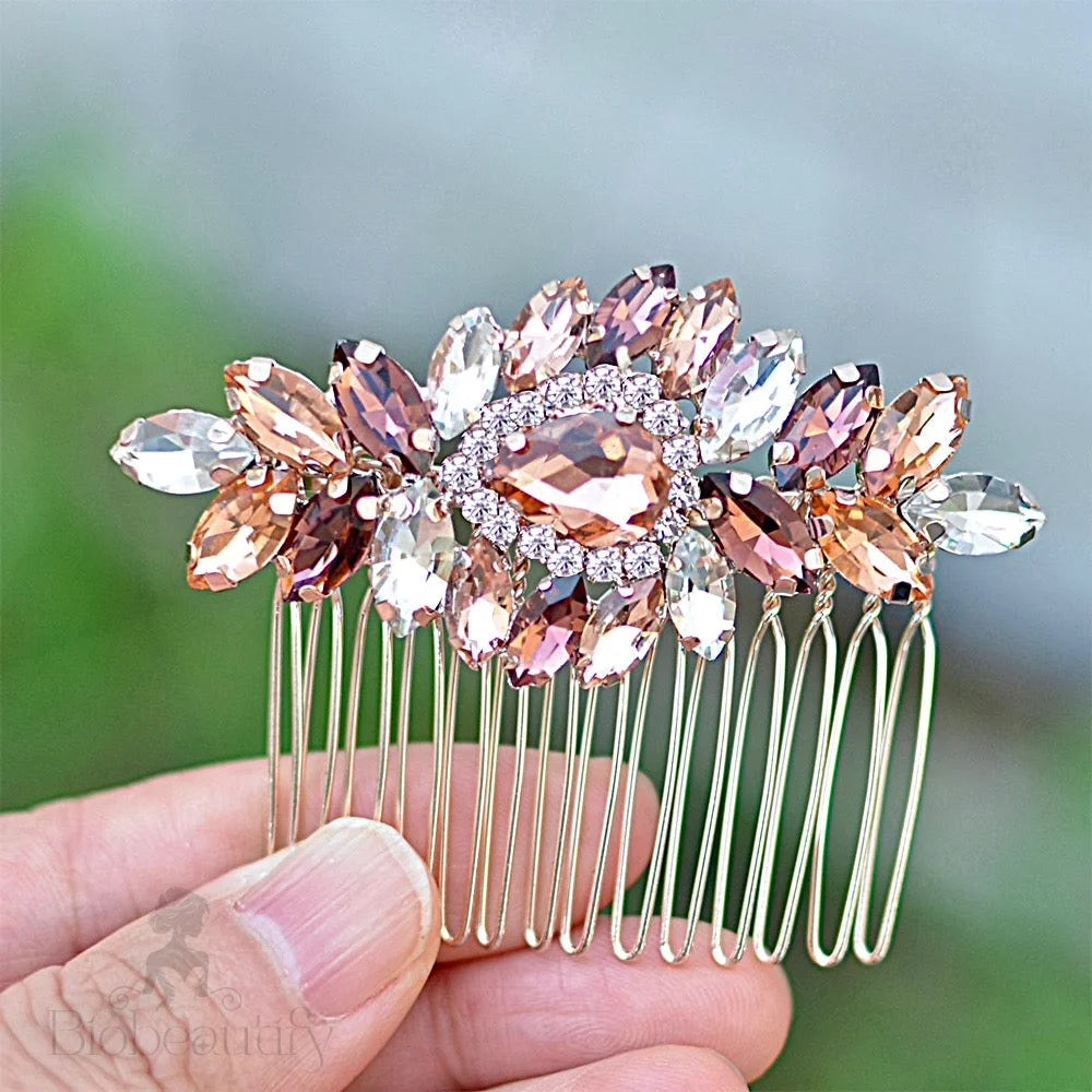 Rosenna Rose Gold Bridal Hairpiece