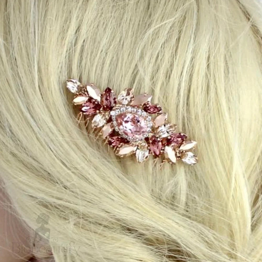 Rosenna Rose Gold Bridal Hairpiece