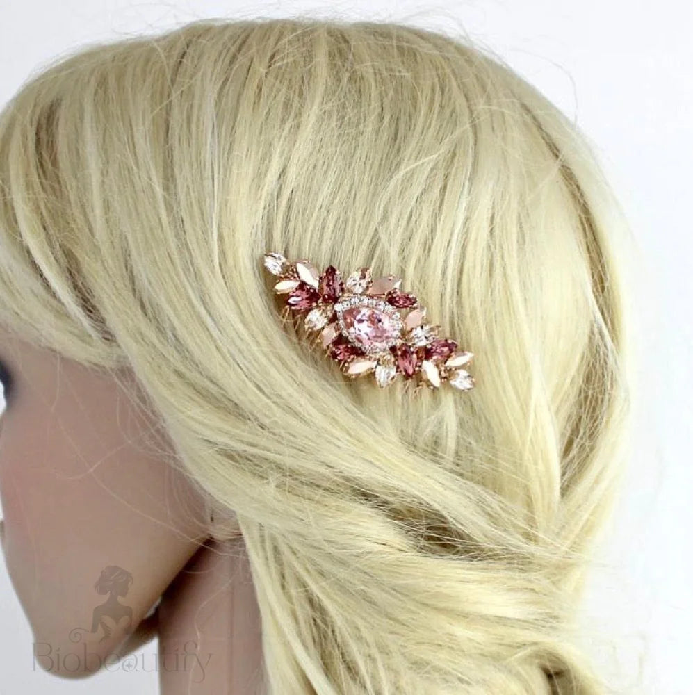 Rosenna Rose Gold Bridal Hairpiece