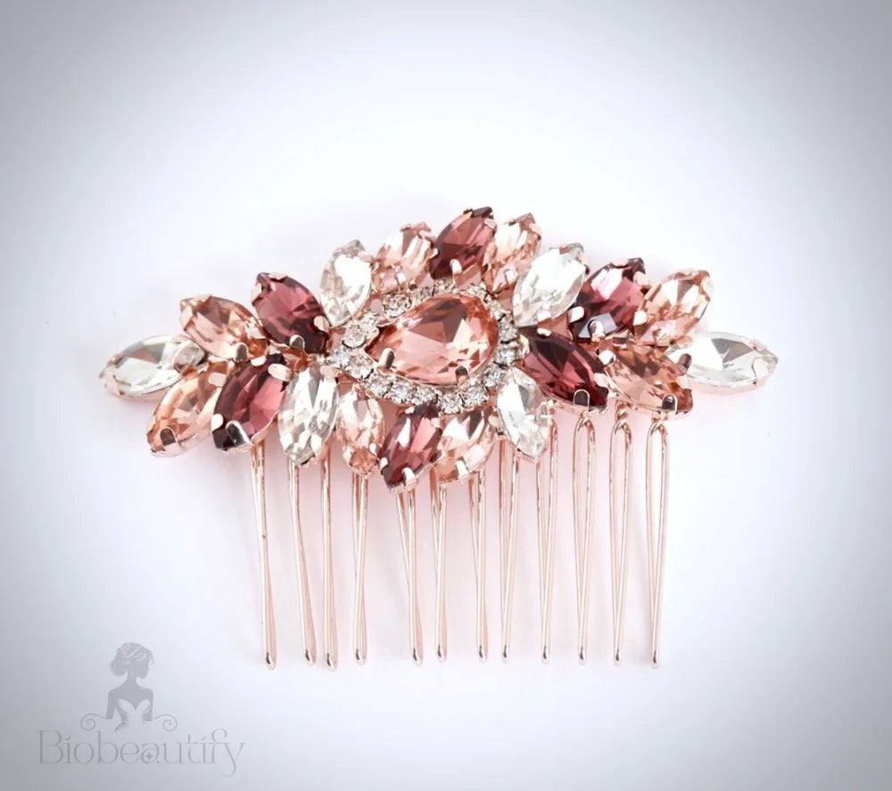 Rosenna Rose Gold Bridal Hairpiece