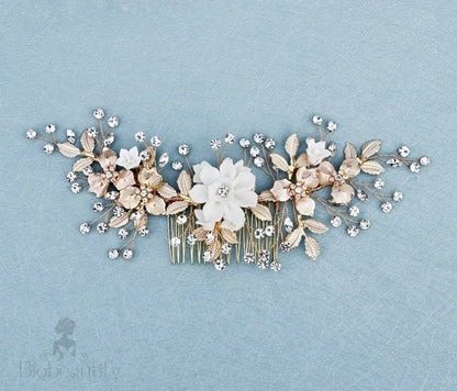 Rosie Gold Bridal Hair Comb