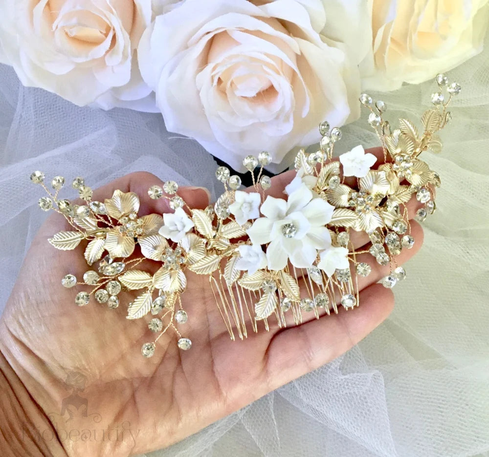 Rosie Gold Bridal Hair Comb