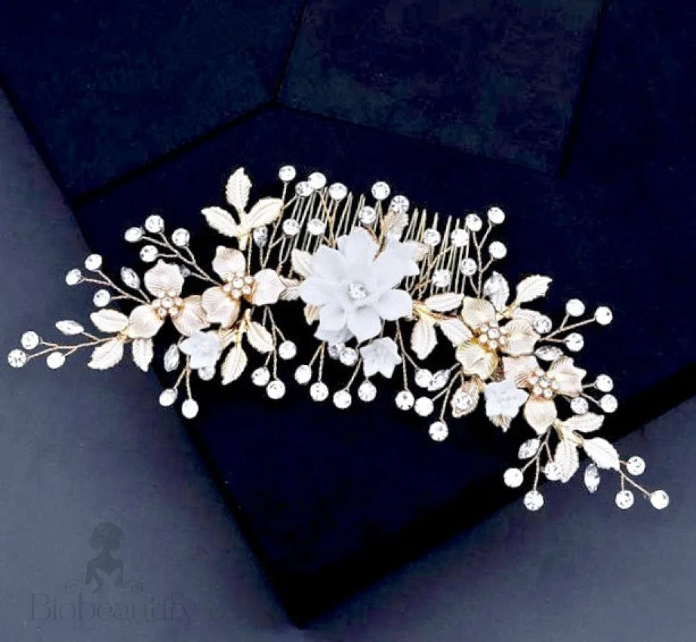 Rosie Gold Bridal Hair Comb