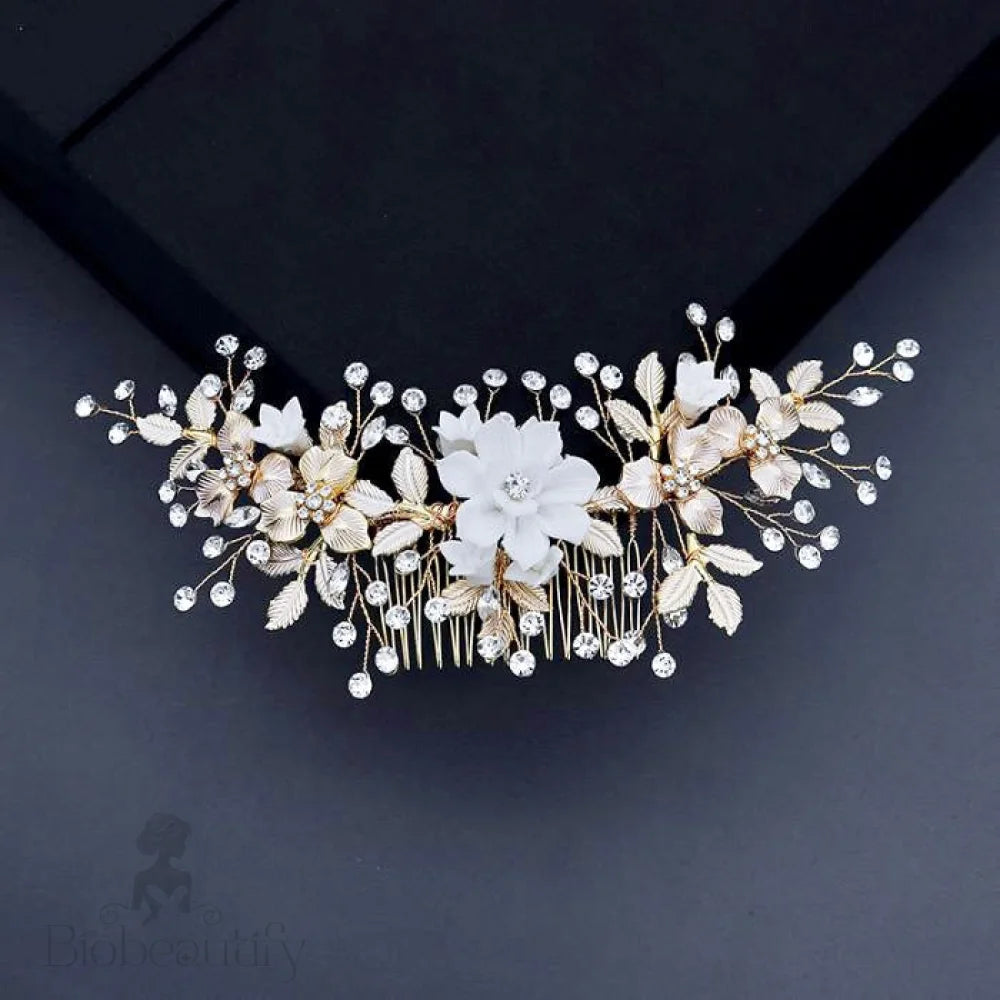 Rosie Gold Bridal Hair Comb