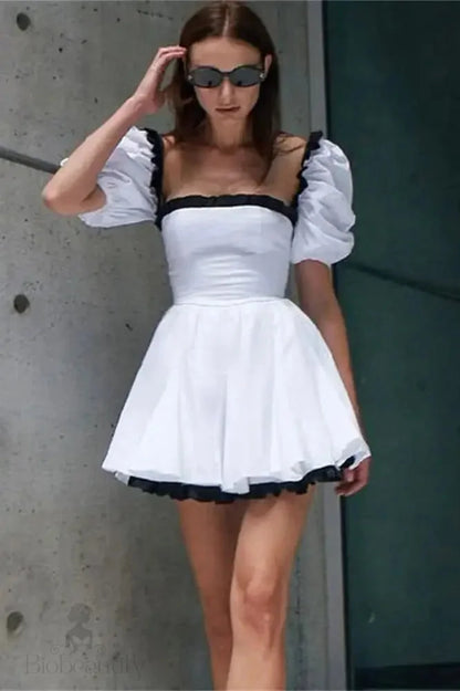 Ruffled Mini Dress