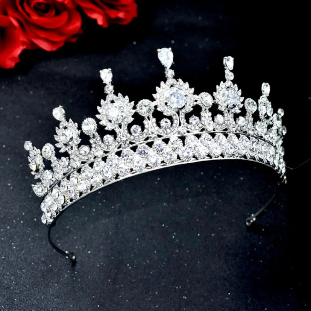 Ryleigh Crystal Tiara For Weddings In Silver And Gold