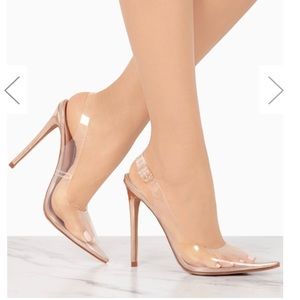 Terry Rose Gold Slingback Heels 7.5 /