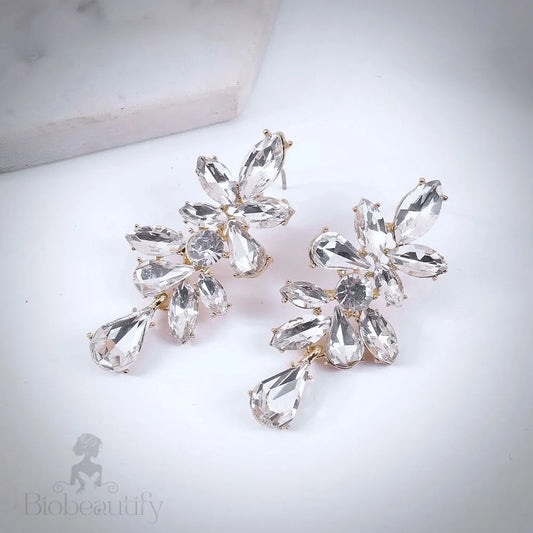 Wedding Jewelry - Rhinestone Bridal Earrings - Available in Silver and Gold