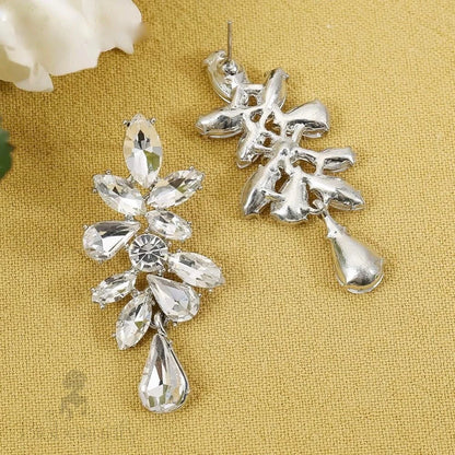 Salma Rhinestone Bridal Earrings In Silver And Gold