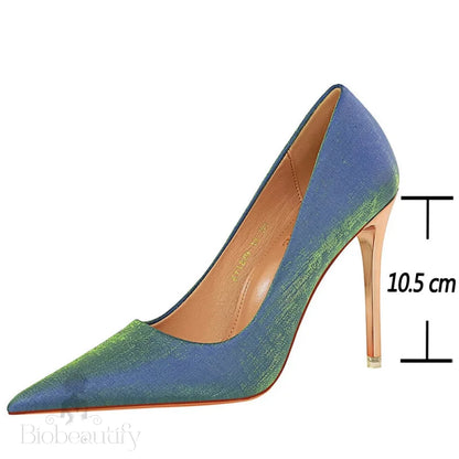 Satin Cloth Stiletto High Heel Women Pumps