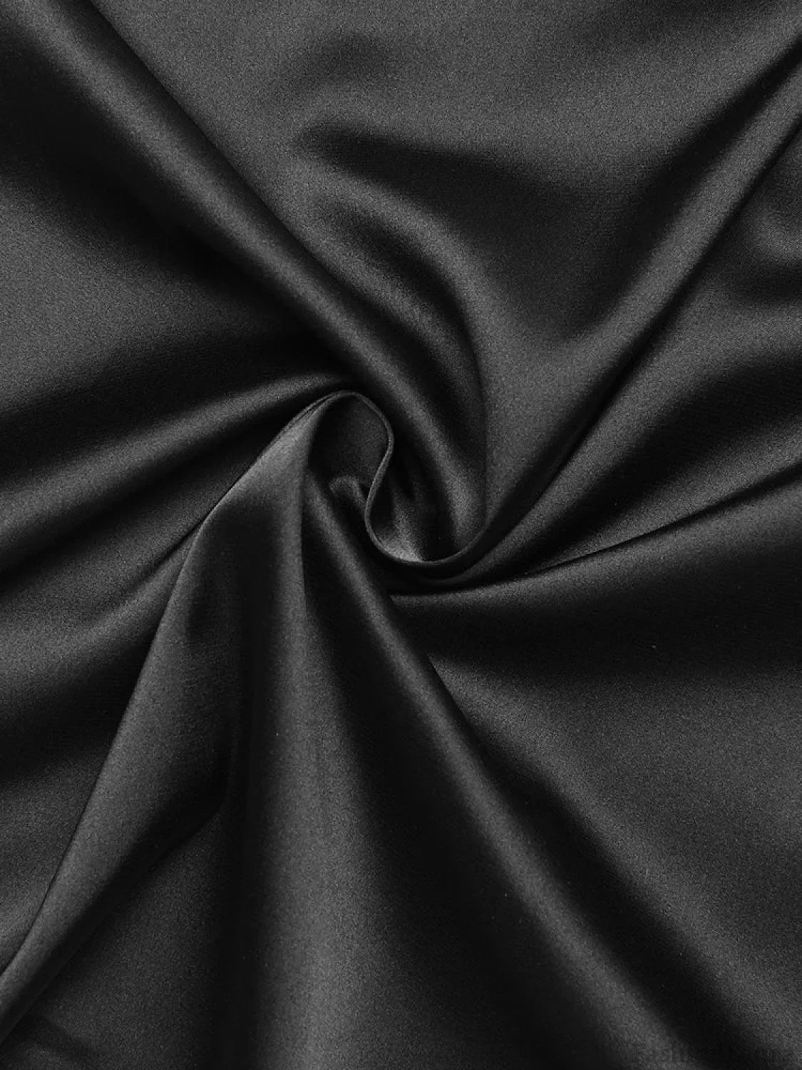 Satin Raw Hem Tied Two Piece Skirt Set Skirt Sets