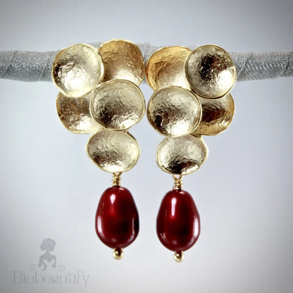 Scarlet - Swarovski Crystal Pearl Earrings