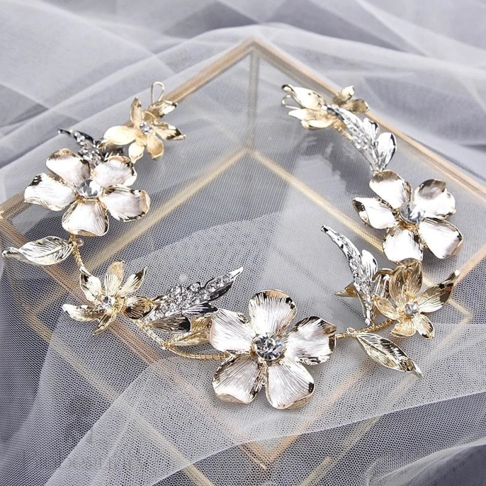 Sedona Gold Crystal Bridal Headpiece