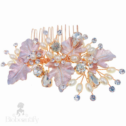 Selena Hair Comb For Weddings And Brides Rose Gold