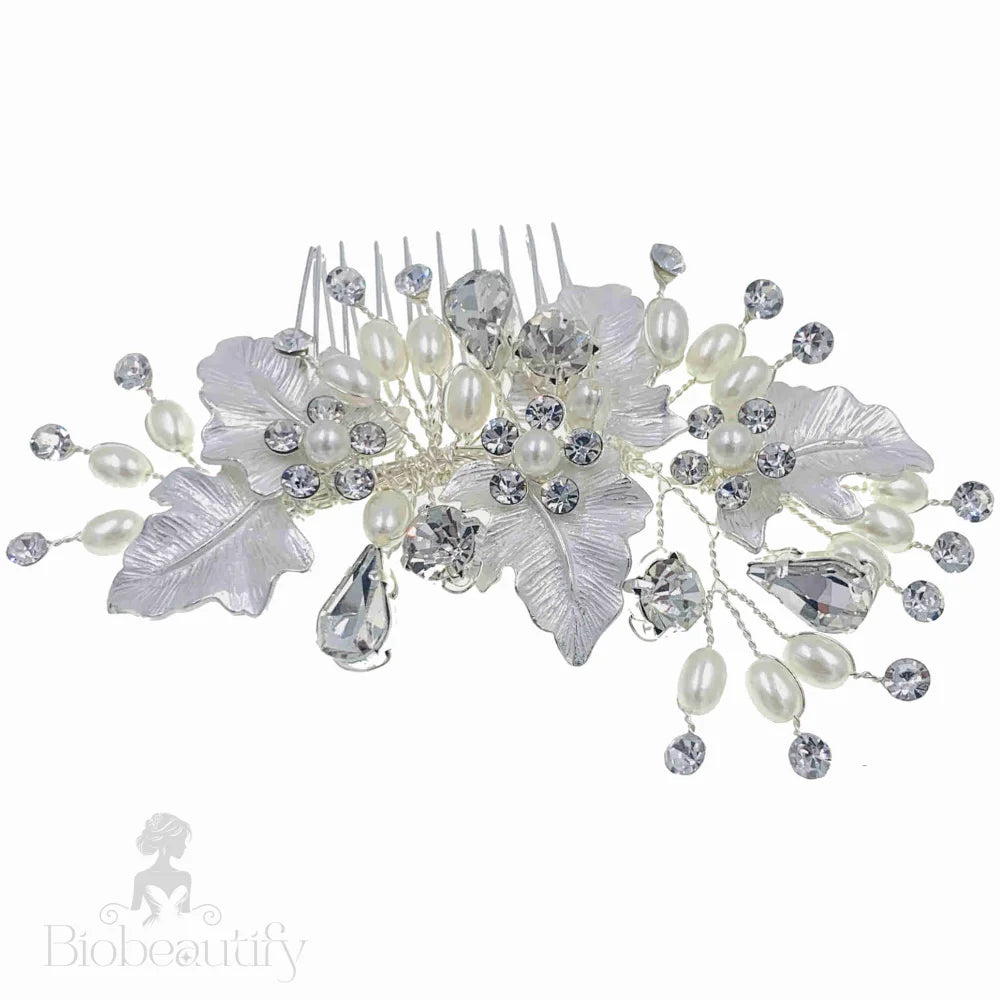 Selena Hair Comb For Weddings And Brides Silver