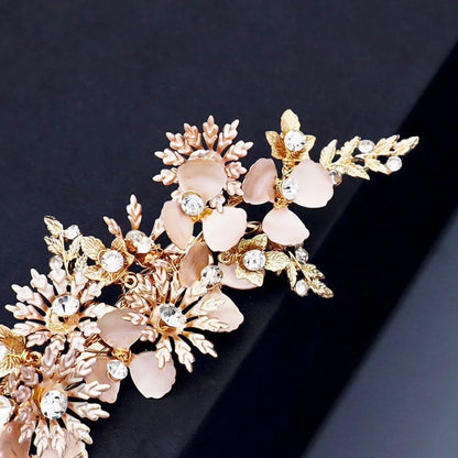 Selima Gold Crystal Wedding Hair Clip