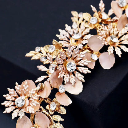 Selima Gold Crystal Wedding Hair Clip