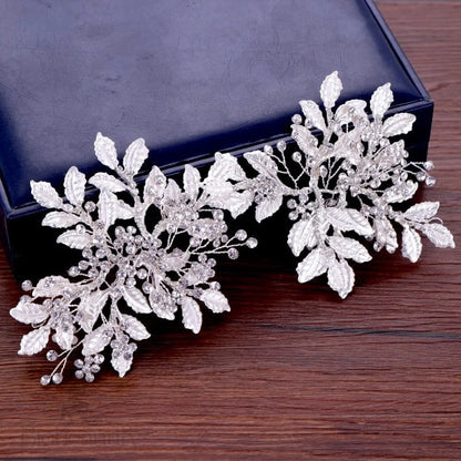 Selina Silver Crystal Bridal Headpiece