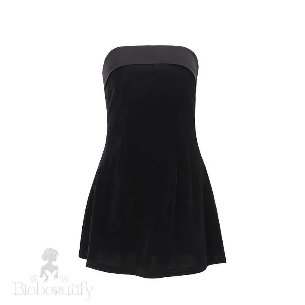 Selma Strapless Mini Dress Black / L