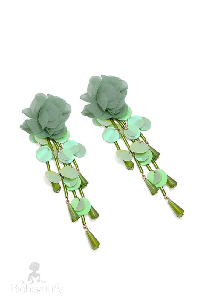 Sequin Flower Earrings