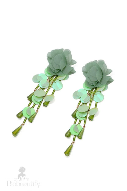 Sequin Flower Earrings