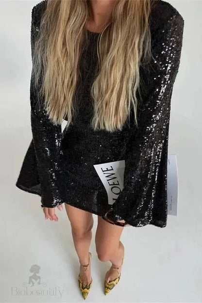 Sequin Glitter Mini Dress