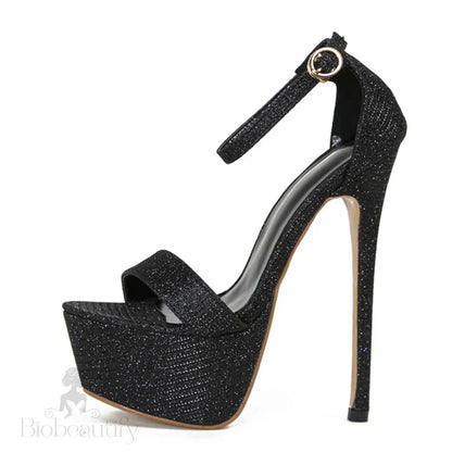 Sequined Platform Sandals For Women