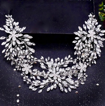 Serenade Silver Crystal Wedding Hairpiece